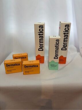 NIB DERMATICA Skincare Bundle of 6- Moisturizer/Serum/Balm